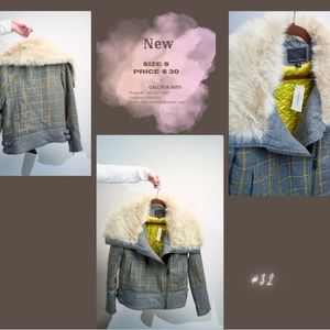 Women’s winter jacket with faux fur.